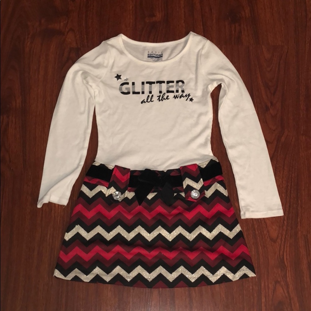 White, Red, and Black Marsha Dress